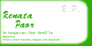 renata paor business card